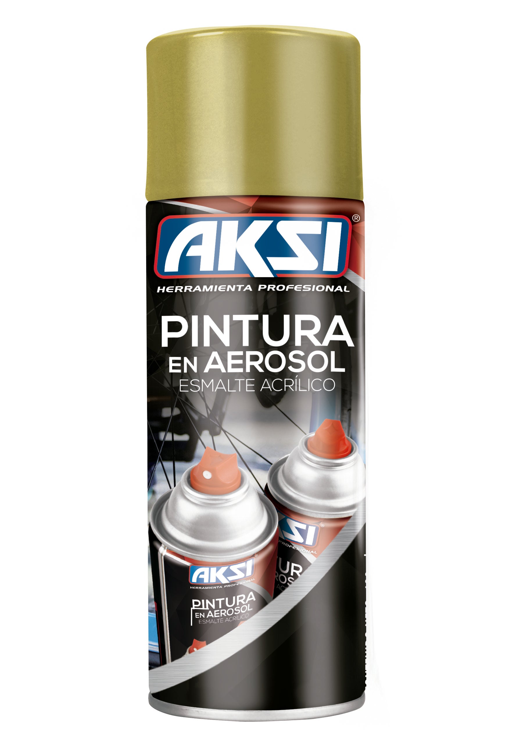Pintura en aerosol plata metalico 400ml AKSI