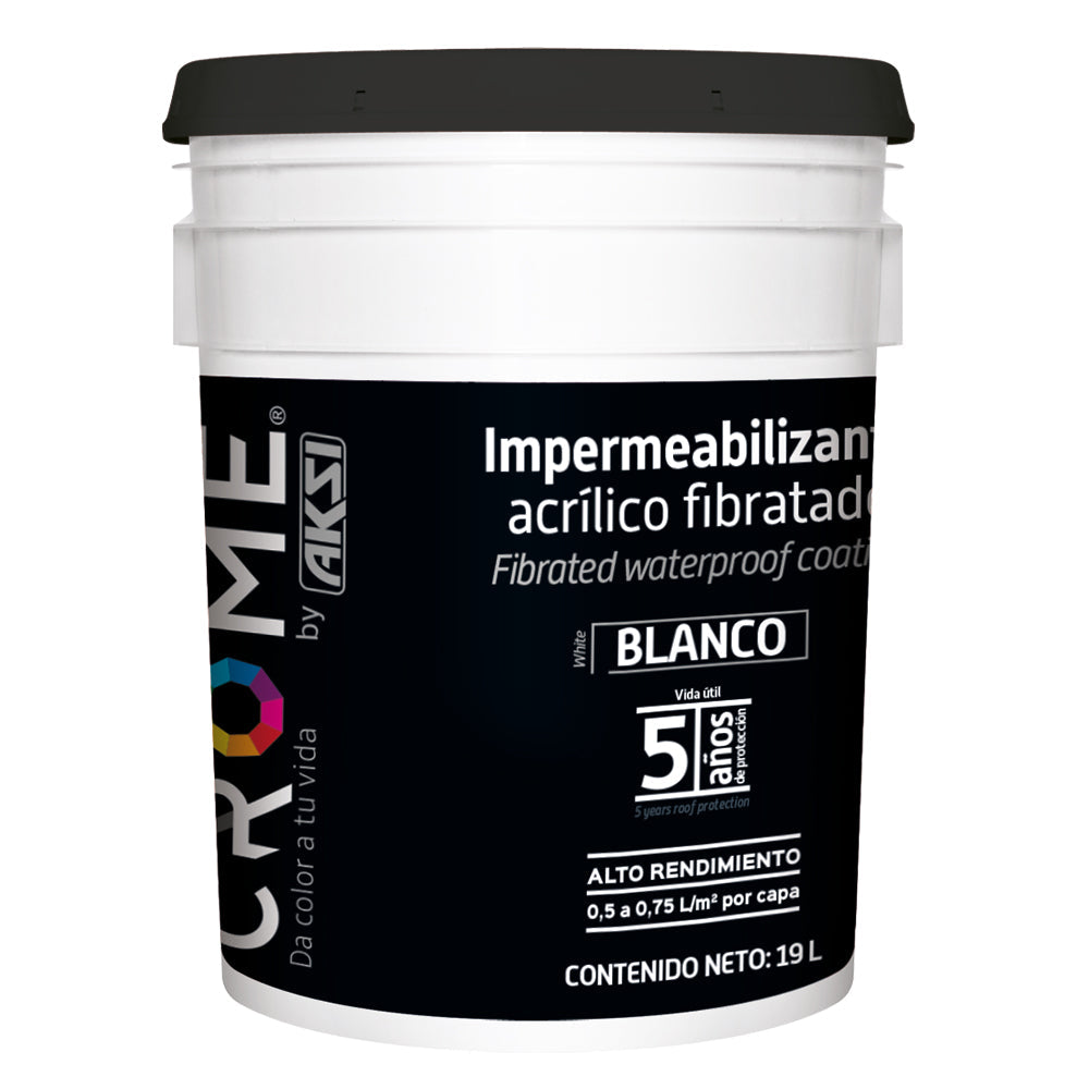 Impermeabilizante Fibratado Blanco 5 Años CROME Cubeta