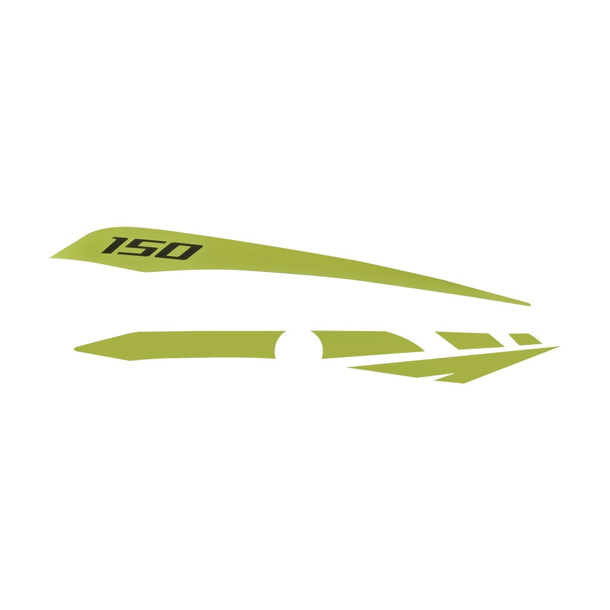 ETIQUETA CUBIERTA COLA IZQUIERDA AMARILLO - 150Z