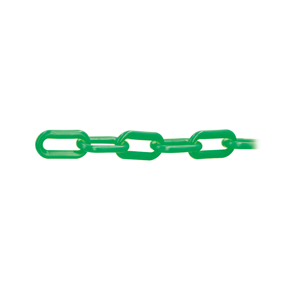 Cadena de plástico 8 mm, Verde. Carrete de 25 m