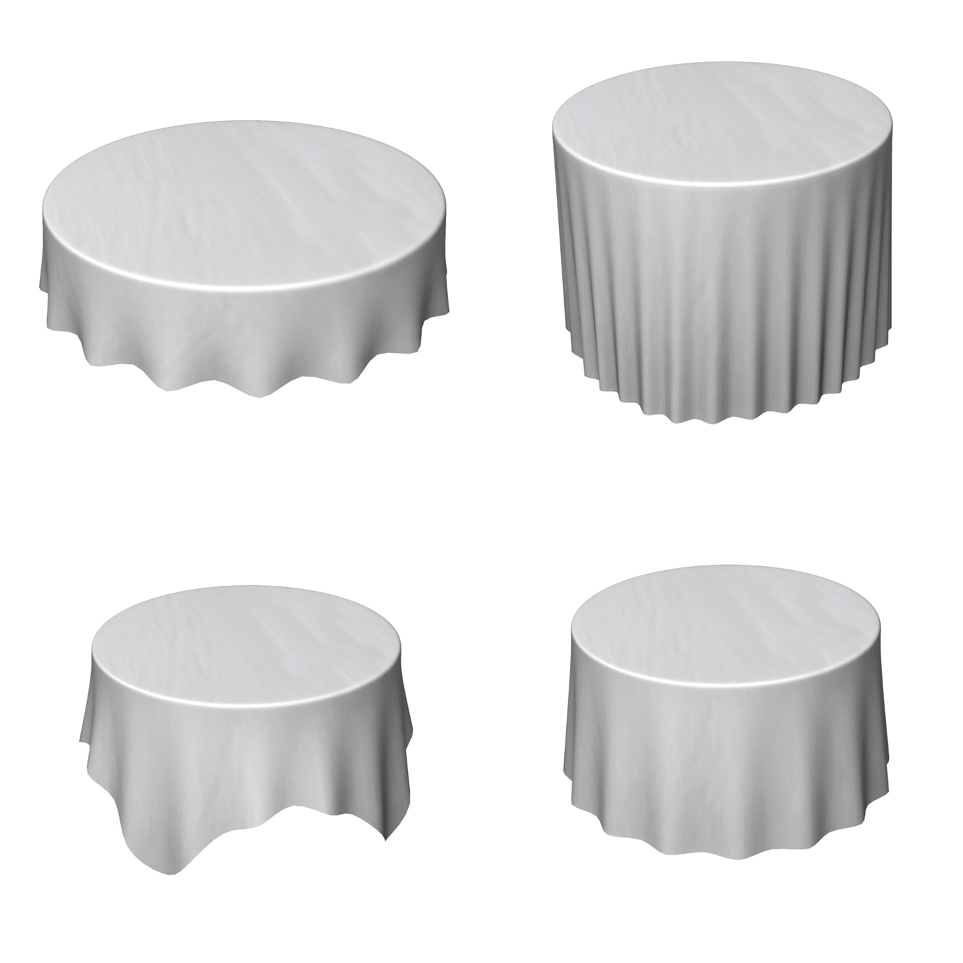 Mantel blanco de tela.