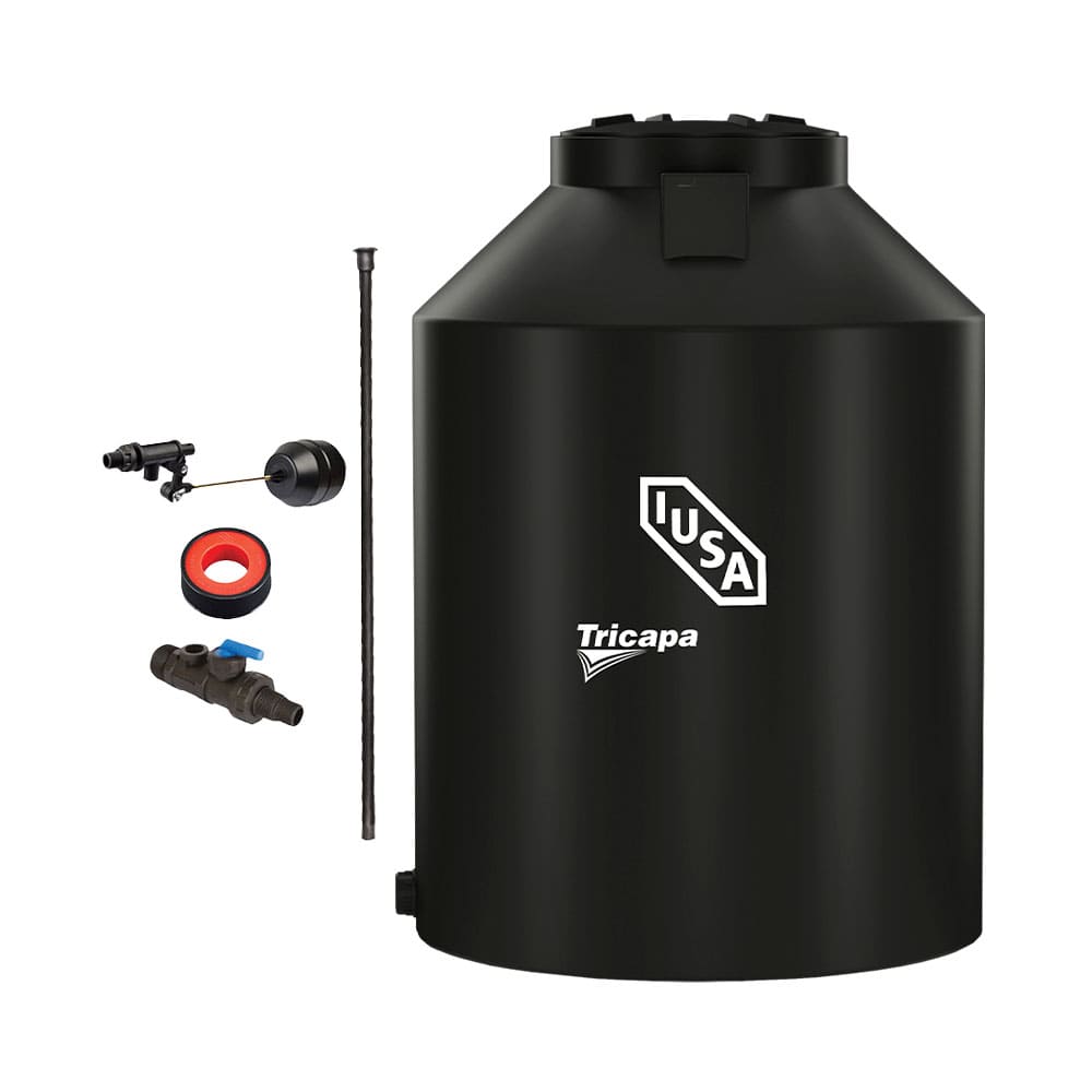 Tinaco tricapa negro IUSA con accesorios 1100 L