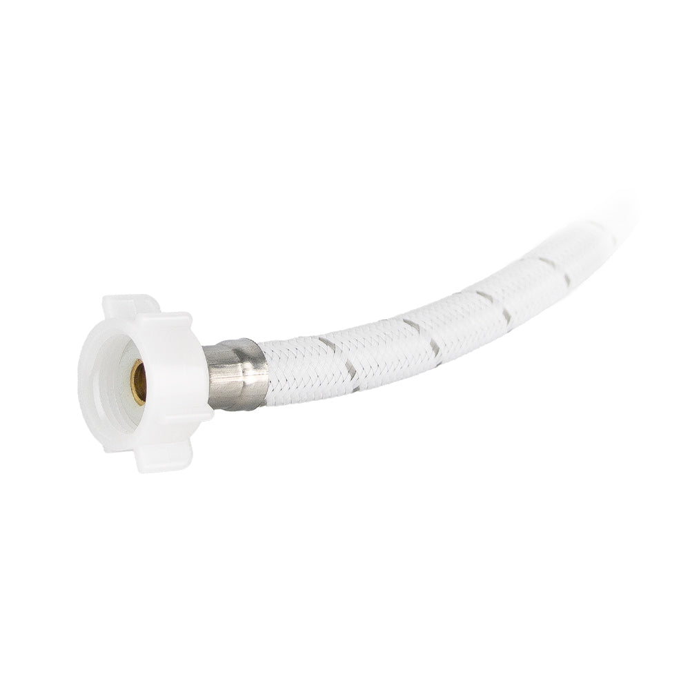 Manguera flexible de vinil para WC 1/2" x 7/8" (35cm) con tuerca plastica Maxtool
