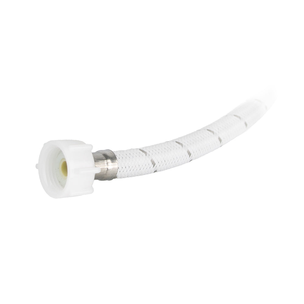 Manguera flexible de vinil para lavabo 1/2" x 1/2" (40cm) con tuerca plastica Maxtool