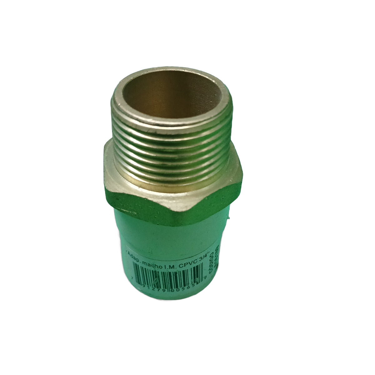 Adaptador macho de CPVC IUSAFLOW de 3/4 pulgadas con inserto metálico IUSA