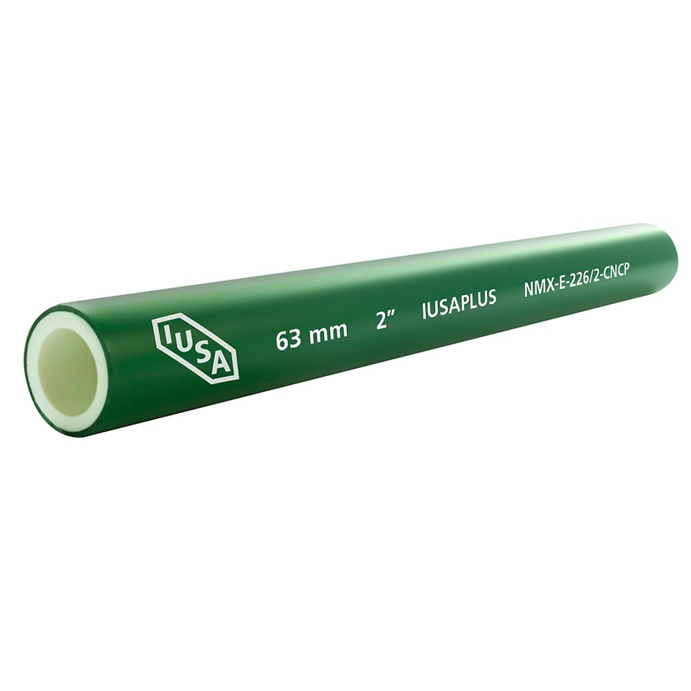 Tubo PPR verde IUSAPLUS clase 16 de 4 metros IUSA