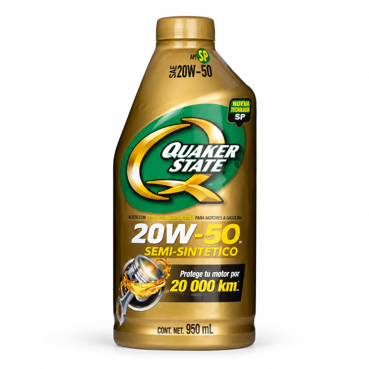 Aceite Quaker State semisintético SAE 20W-50, 950 ml