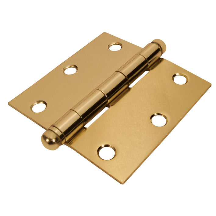 Bisagra cuadrada latonada 4" x 4" cabeza redonda AKSI