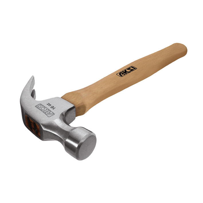 Martillo mango madera uña curva 16 Oz. AKSI