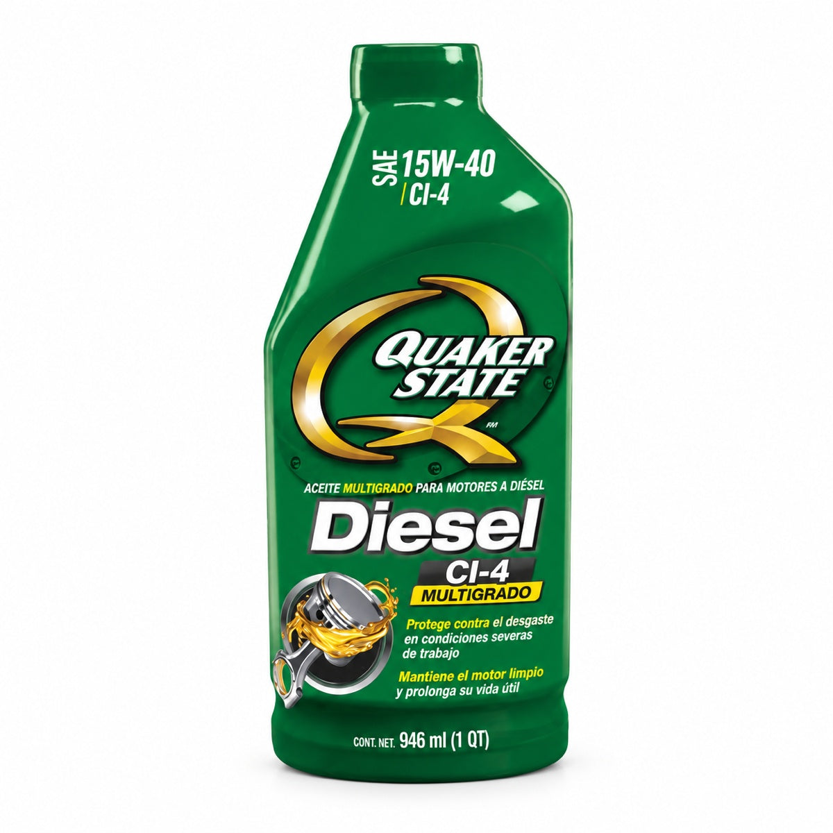 Aceite diésel Quaker State SAE 15W-40 CI-4, 946 ml