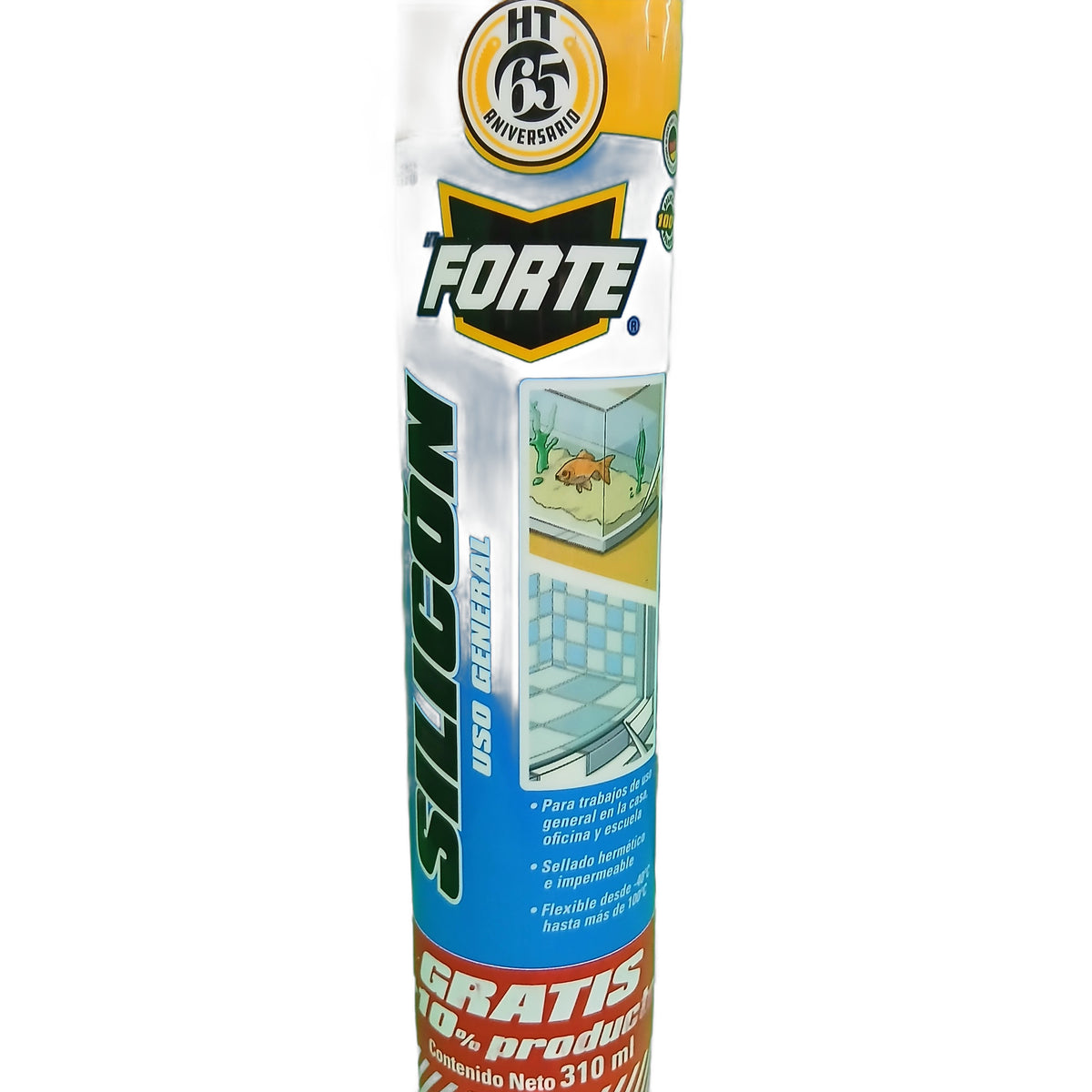 Silicón de uso general Forte Hecort, 280 ml — Blanco