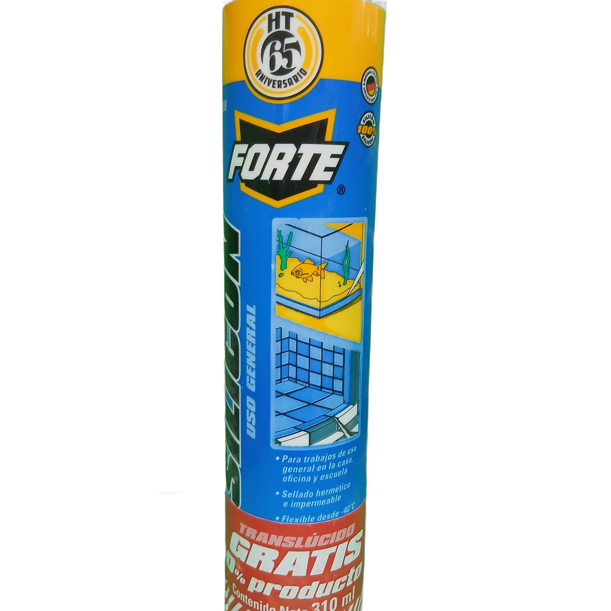 Silicón de uso general Forte Hecort, 280 ml — Translúcido