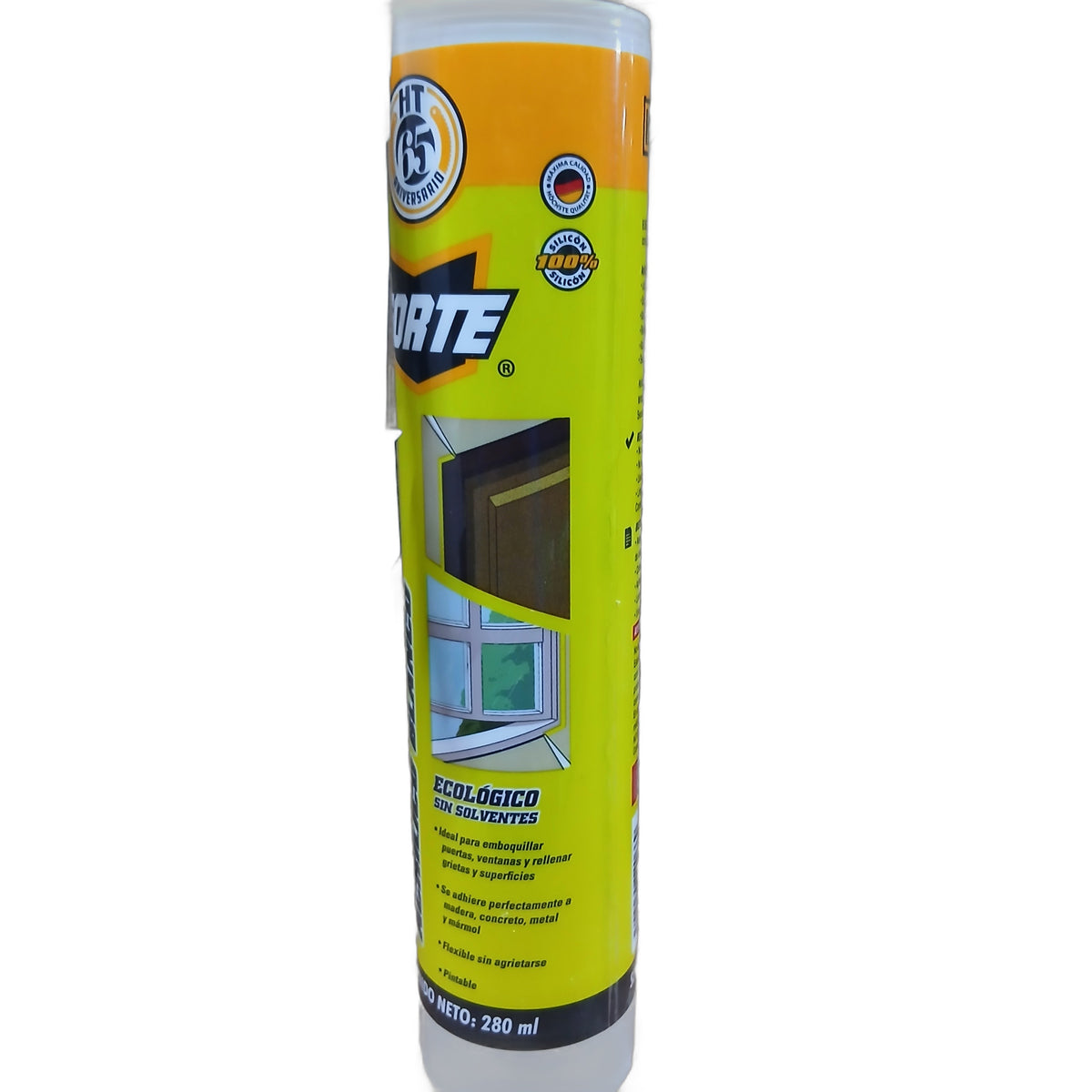 Sellador acrílico económico blanco Forte Hecort, 280 ml — 280 ml