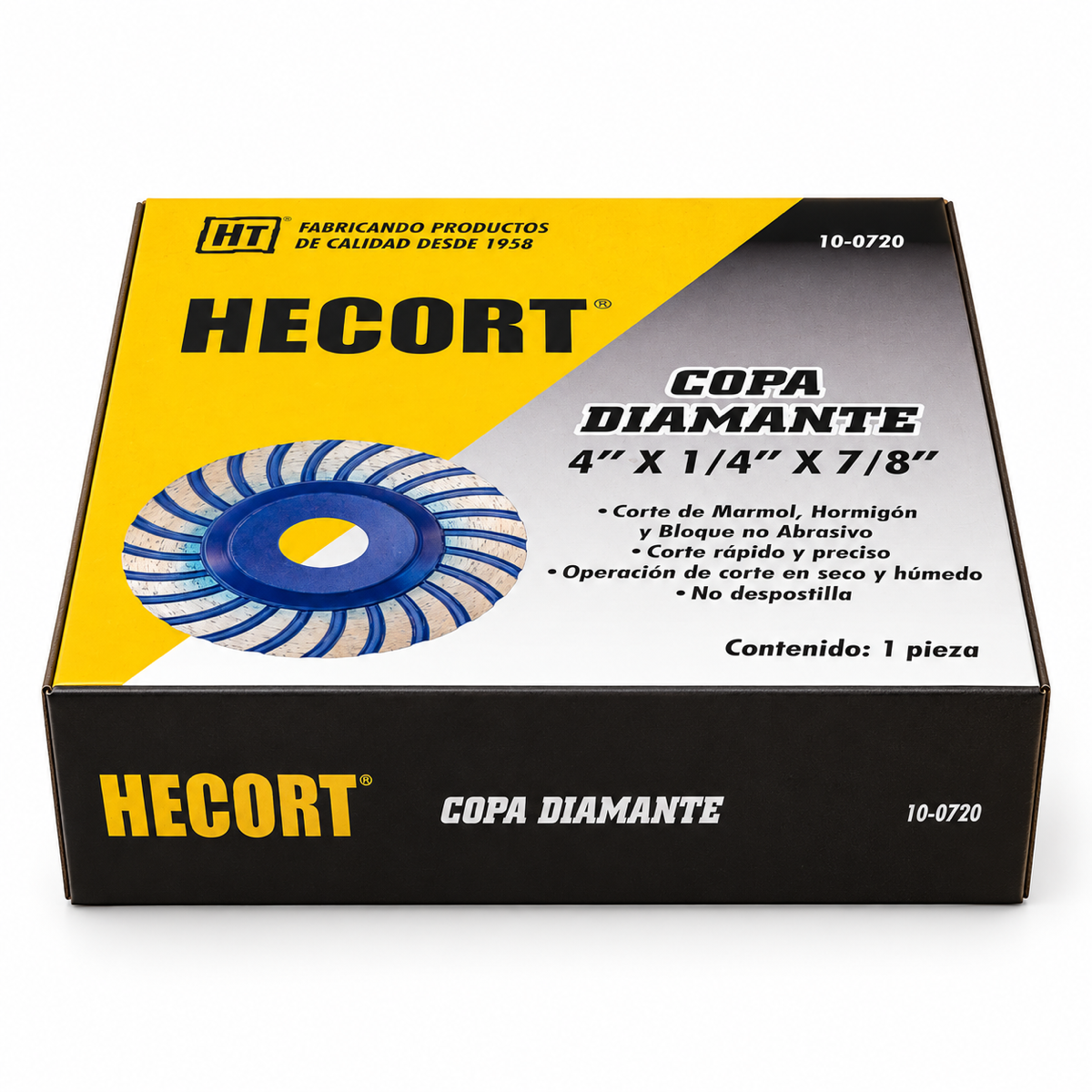 Carda de diamante azul 4 x 1/4 x 7/8 ht hecort