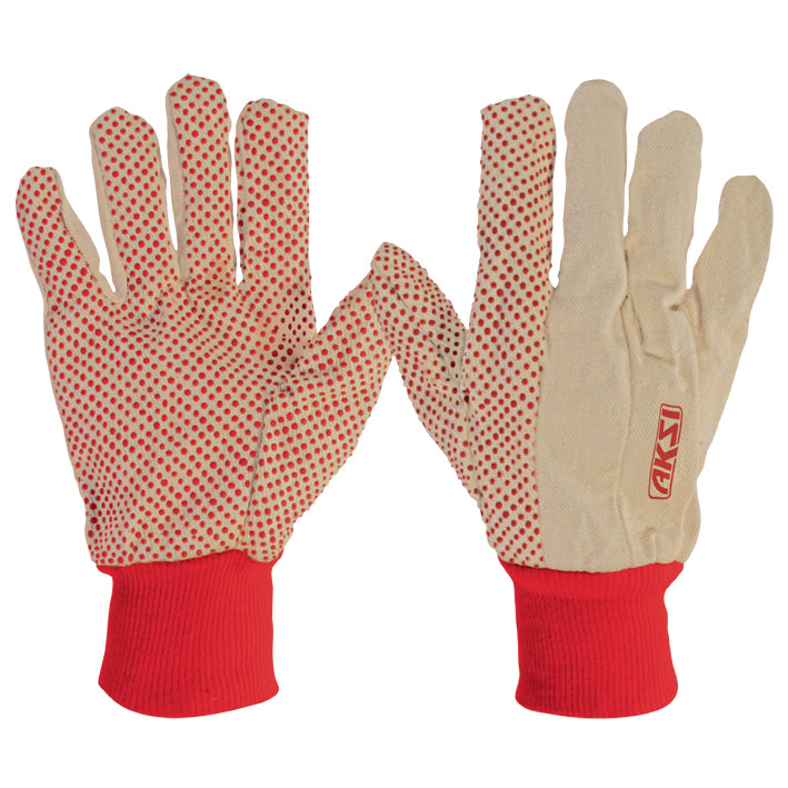 Guante de loneta con puntos de PVC AKSI