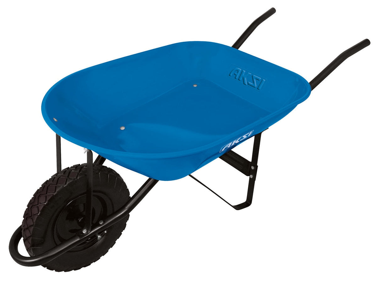 Carretilla de 5.0 ft3 (azul) bastidor metalico AKSI