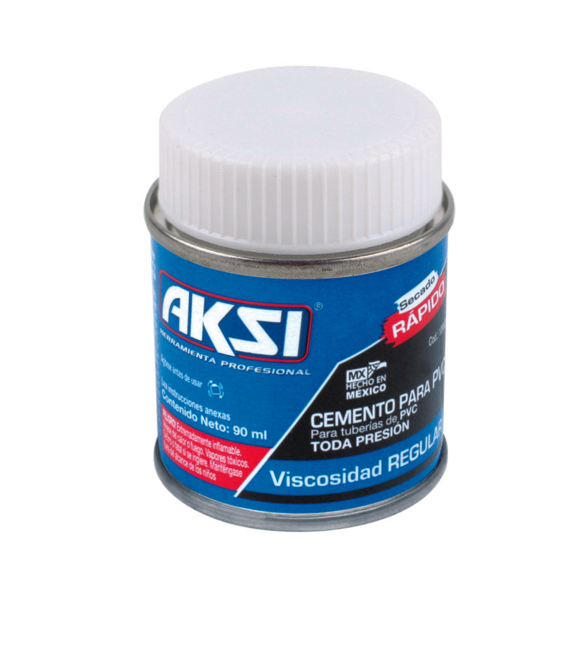 Pegamento azul para PVC bote 500ml condiciones humedas y secas AKSI