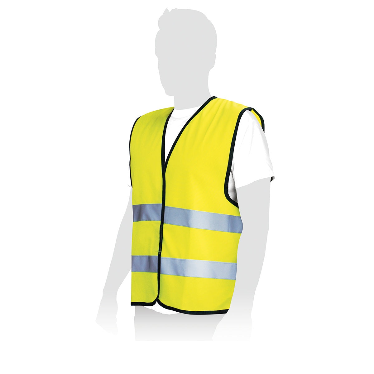 Chaleco con cinta doble de Poliester Amarillo AKSI
