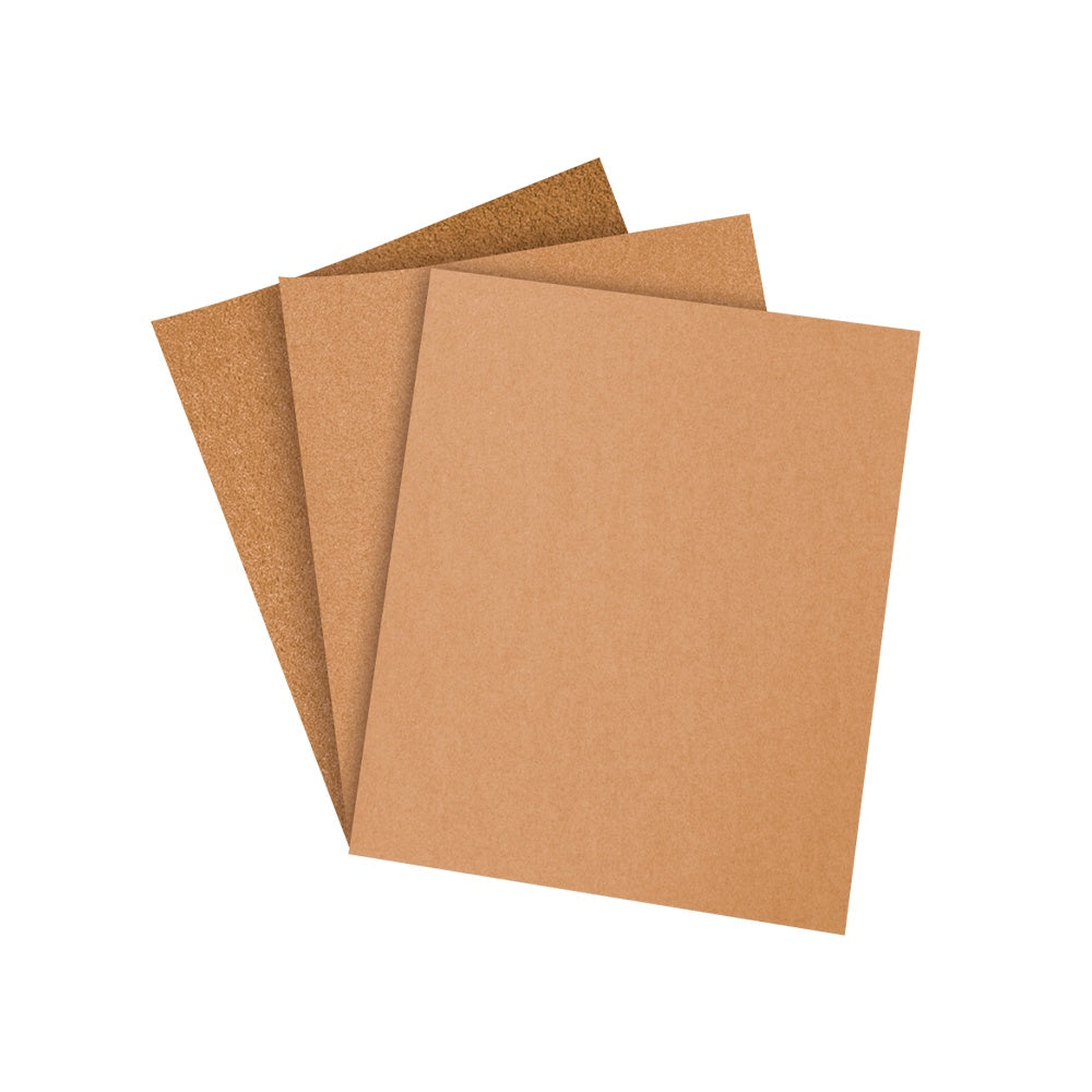 Kit lija para madera. 3 hojas 9"x 11" grano 220, 100 y 60 AKSI