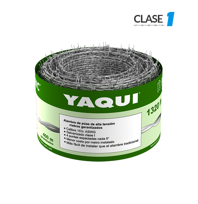 ALAMBRE PÚAS YAQUI Y EL NUEVO JUMBO 300M CAL 15.5 FILAZINC