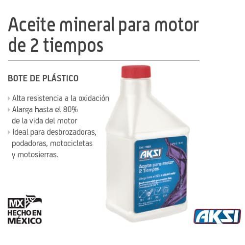 ACEITE PARA MOTOR 2 TIEMPOS AKSI - FERRETERÍA WITZI