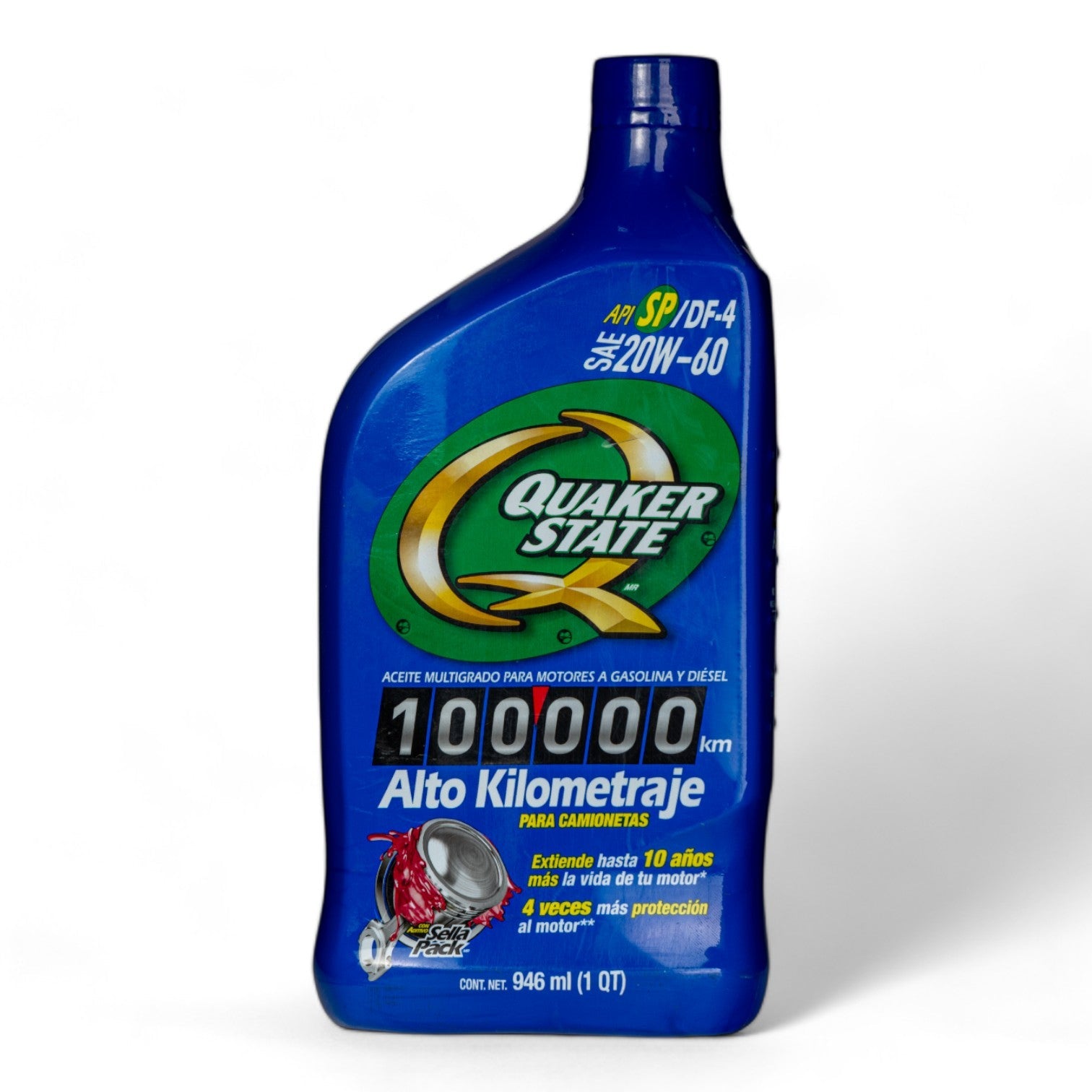 ACEITE QUAKER STATE ALTO KILOMETRAJE SAE 20W-60 SP 946ML - FERRETERÍA WITZI