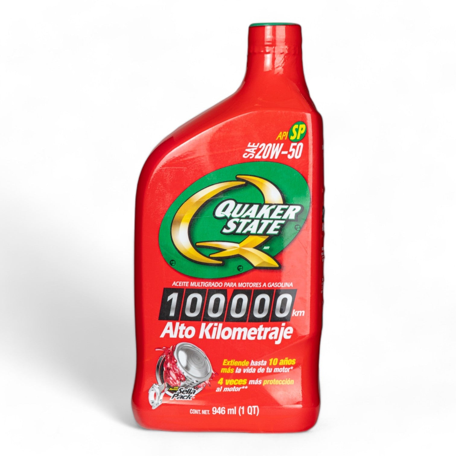 ACEITE QUAKER STATE SAE 20W-50 ALTO KILOMETRAJE 946ML - FERRETERÍA WITZI