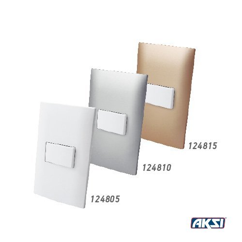 Apagador escalera de tecla con placa plástica Linea ALTIMUS Aksi - FERRETERÍA WITZI