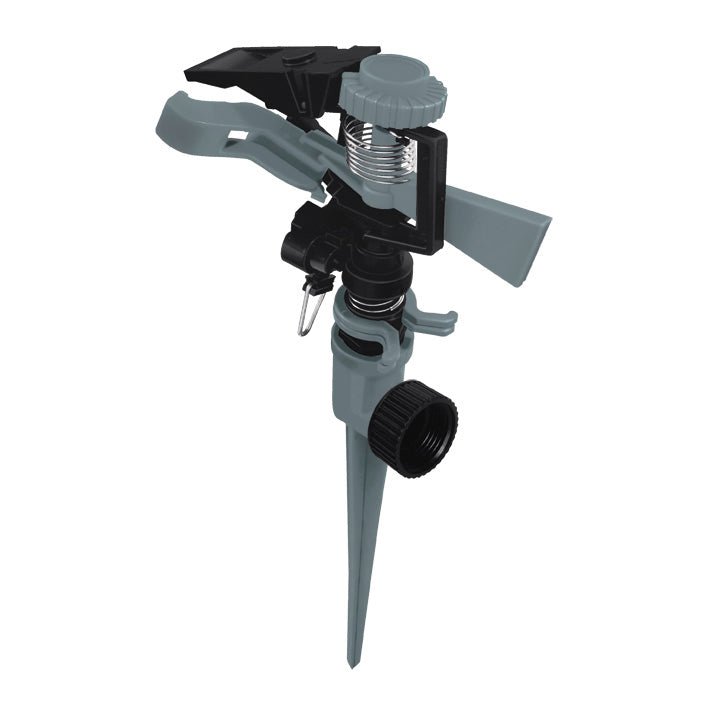 Aspersor plastico 11" c/estaca plastica de 1 via - FERRETERÍA WITZI