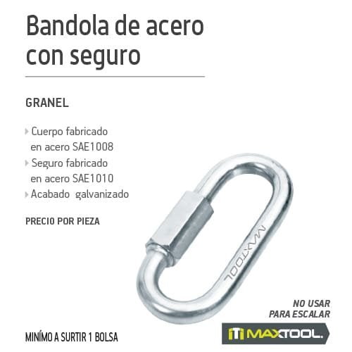 Bandola de acero con seguro, Maxtool - FERRETERÍA WITZI