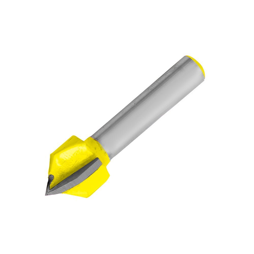 Broca para router de acero corte en "V" 1/2" zanco de 1/4" zanco de 1/4" Surtek - FERRETERÍA WITZI
