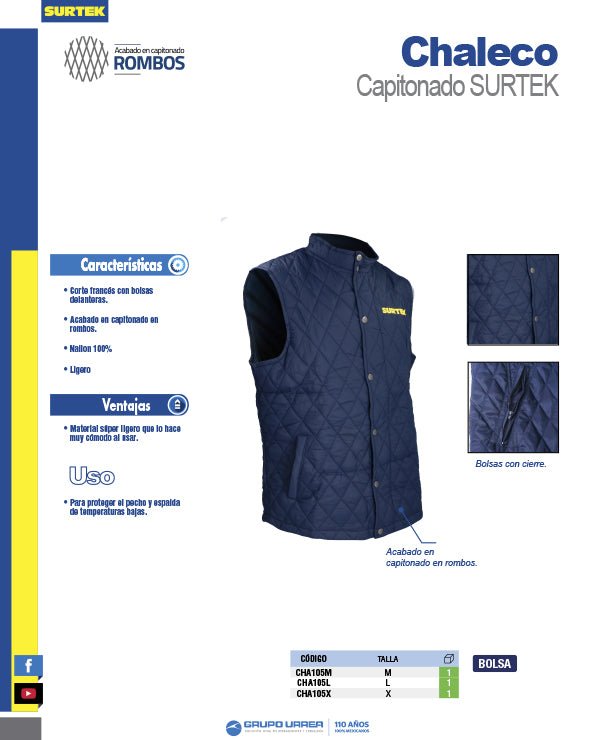 Chamarra con forro talla EG Surtek - FERRETERÍA WITZI