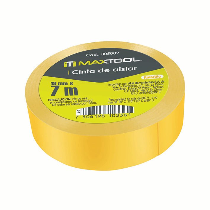 Cinta de aislar colores 19mmx7m Maxtool - FERRETERÍA WITZI