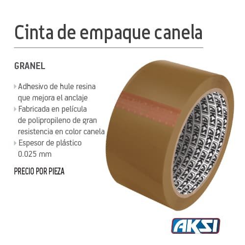 Cinta de empaque Canela Aksi - FERRETERÍA WITZI