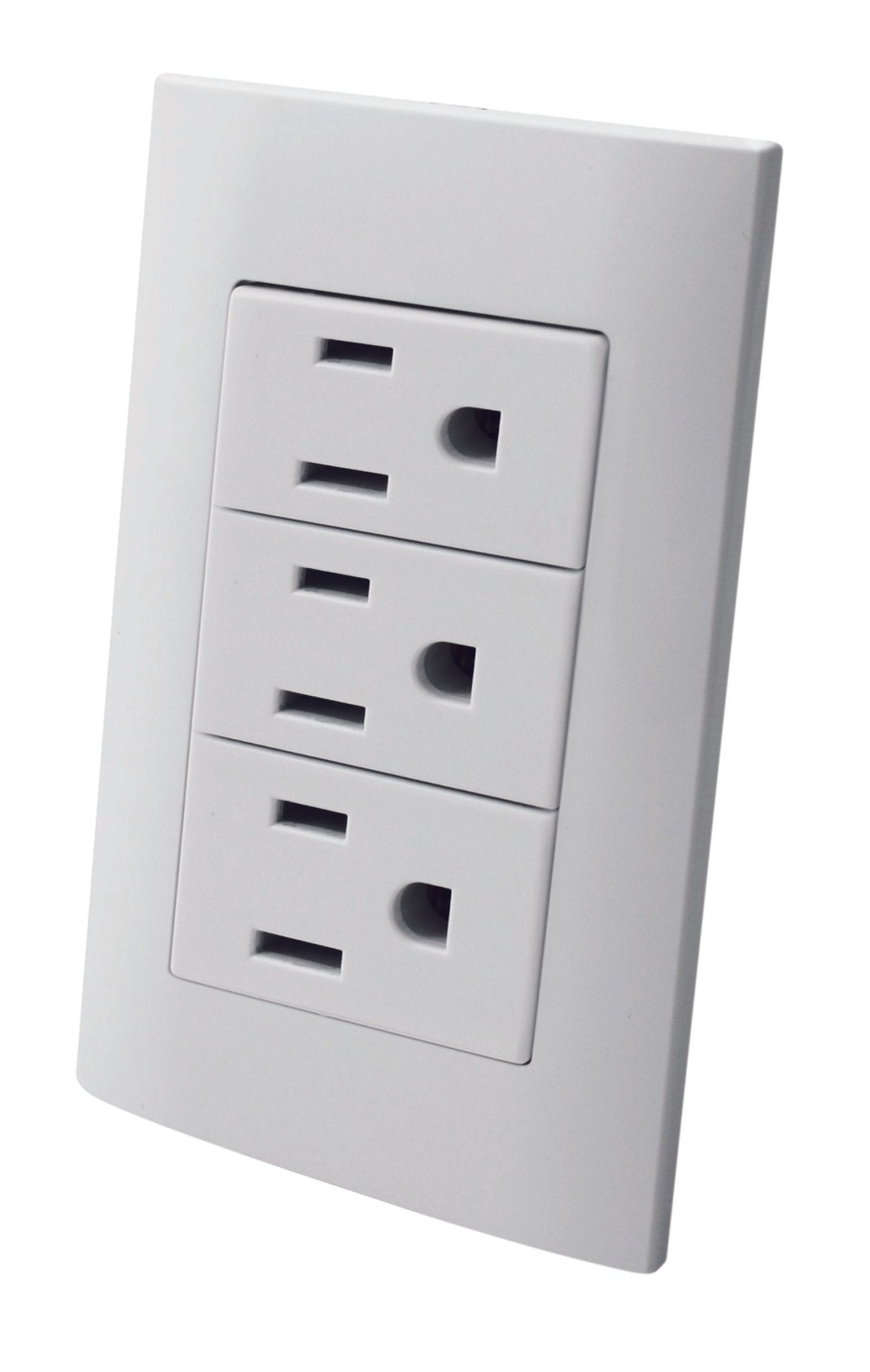 Contacto triple aterrizados con placa plástica Linea ALTIMUS Aksi - FERRETERÍA WITZI
