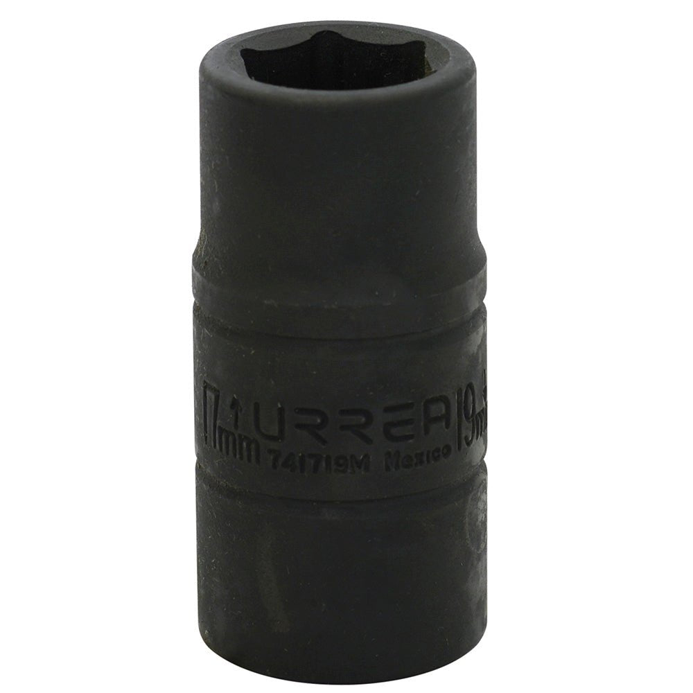 Dado de impacto corto doble boca en pulgadas cuadro de 1/2", 3/4" x 13/16" Urrea - FERRETERÍA WITZI