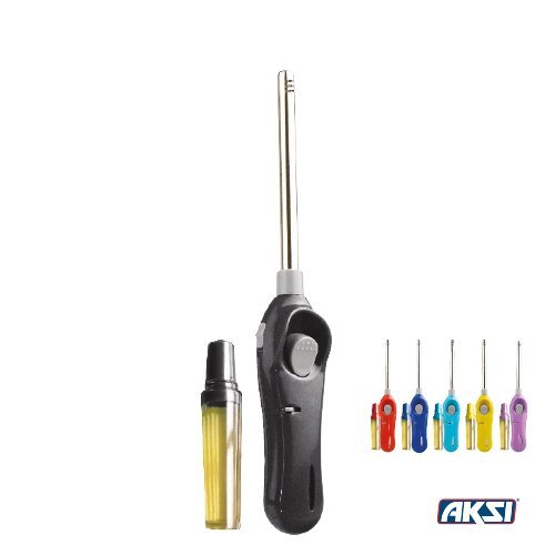 Encendedor tipo antorcha con cartucho de gas, colores surtidos Maxtool - FERRETERÍA WITZI