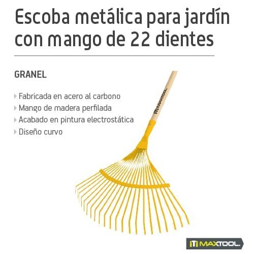 ESCOBA METALICA DE 22 DIENTES AKSI - FERRETERÍA WITZI