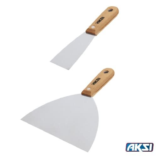 Espátula rigida con mango de madera de 1", Aksi - FERRETERÍA WITZI