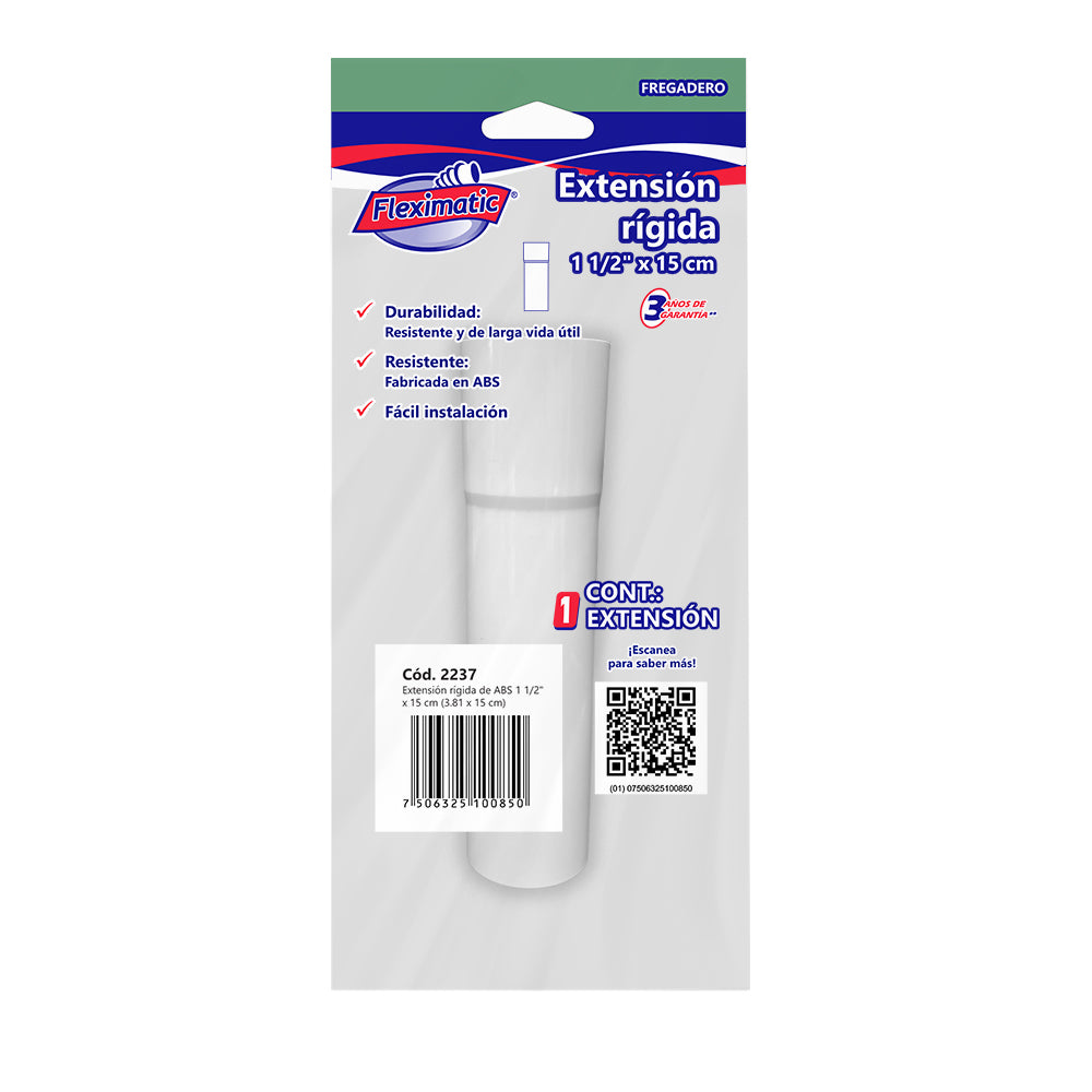 Extensión rígida para fregadero 1 1/2 pulgadas × 15 cm FLEXIMATIC 2237 — modelo 2237 — detalle 3