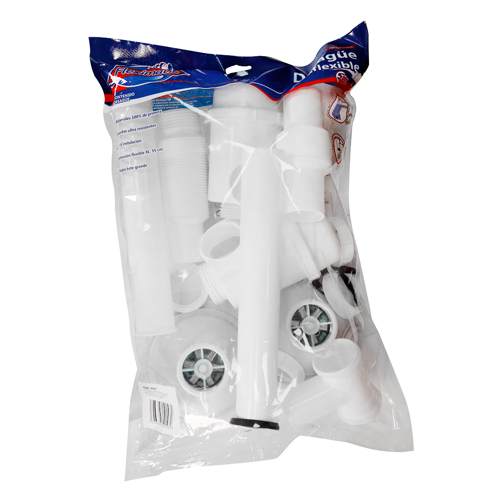 Desagüe doble bote, contracanastas combinadas, extensión de 55 cm FLEXIMATIC 2337 — modelo 2337 — detalle 3