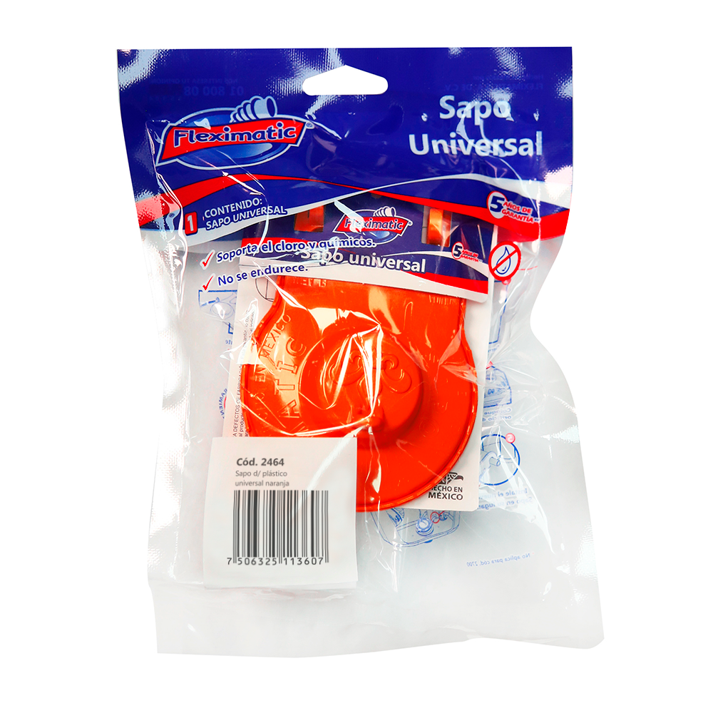 Sapo flap color naranja para descarga de 2" FLEXIMATIC 2464 — modelo 2464 — detalle 3