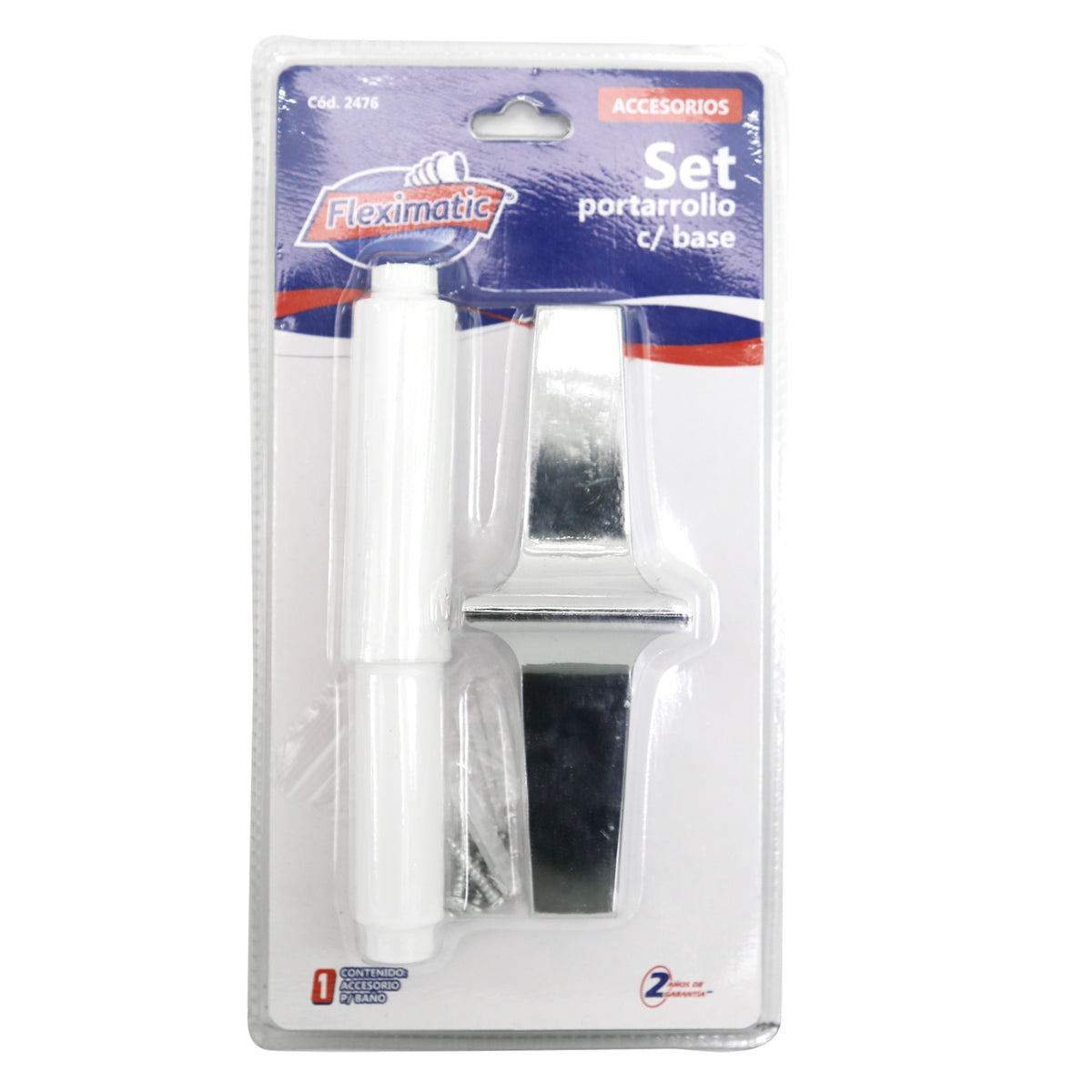 Set de portarrollo con base cromada FLEXIMATIC 2476 — modelo 2476