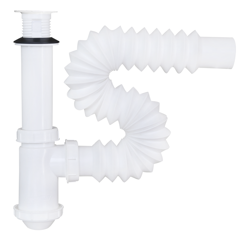 Céspol para lavabo u ovalín Antiolores, bote chico, extensión flexible de 55 cm FLEXIMATIC 2918 — modelo 2918 — detalle 2