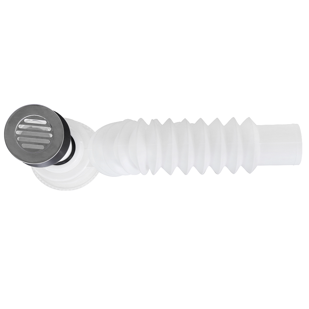 Céspol para lavabo u ovalín Antiolores, con rejilla de acero inoxidable, bote grande, extensión flexible de 55 cm FLEXIMATIC 2927 — modelo 2927 — detalle 1
