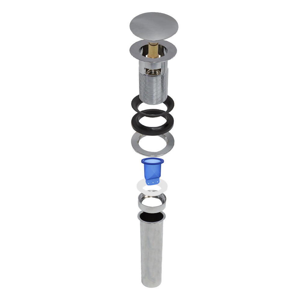 Tubo contra Push button con membrana check anti-olores, con rebosadero FLEXIMATIC 4446 — modelo 4446 — detalle 1