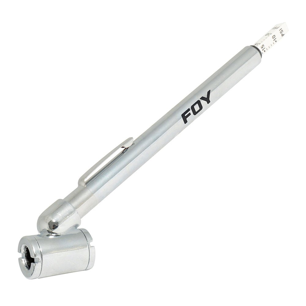 Gauge tipo lápiz de doble cabeza 60 PSI, 21 cm Foy - FERRETERÍA WITZI