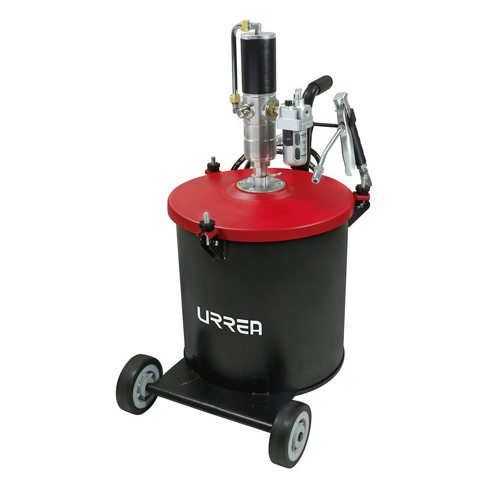 Inyector de grasa con cubeta neumático de 30 kg, 7,500 PSI Urrea - FERRETERÍA WITZI