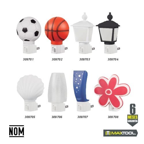 Luz de noche con interruptor, lunas y estrellas Maxtool - FERRETERÍA WITZI