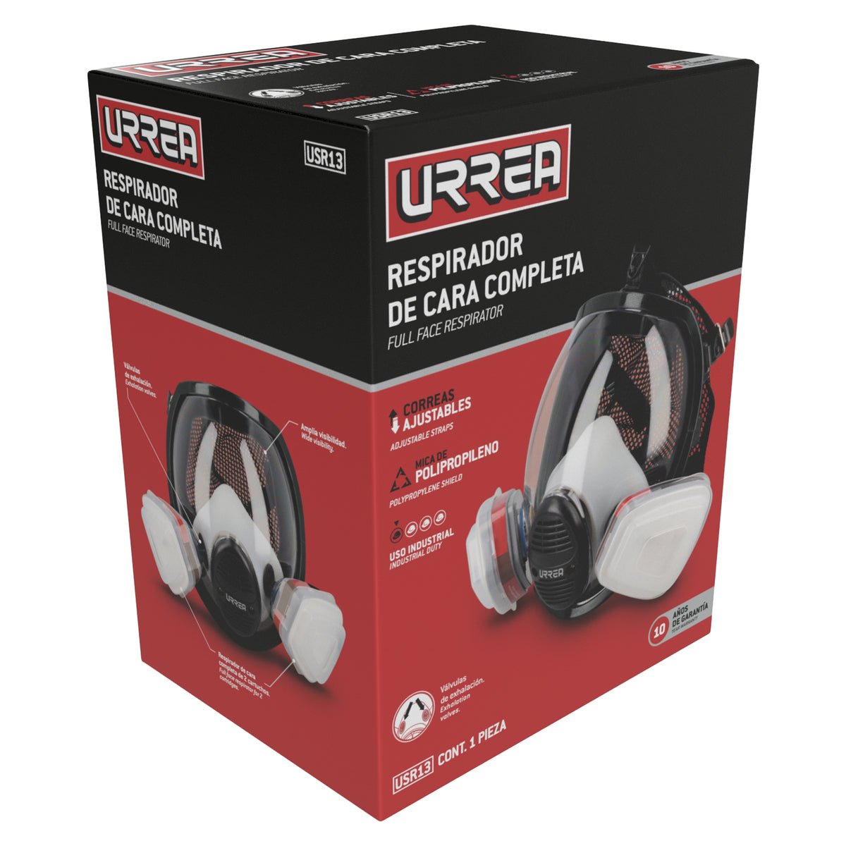 Mascarilla respirador 2 completo, filtros Urrea - FERRETERÍA WITZI